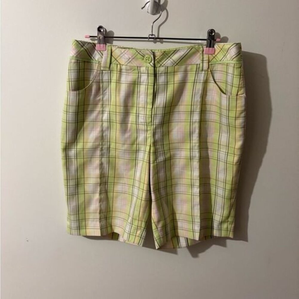 EP Pro Green and Pink Plaid Shorts Size 8‎